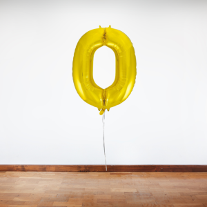 Gold Helium Foil Number Balloons - Image 2