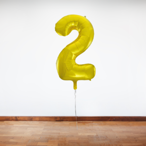 Gold Helium Foil Number Balloons - Image 3